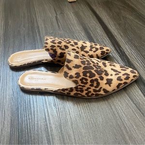 Leopard print mules